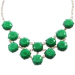 Emerald Marbled Stone Bauble Box Necklace
